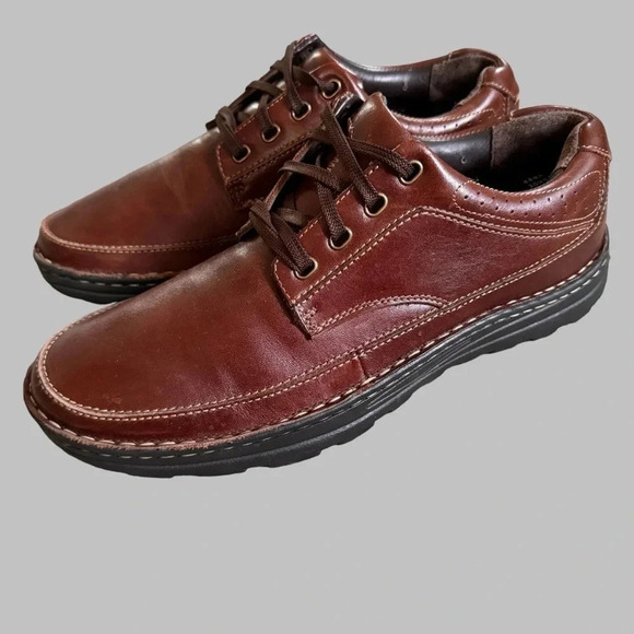 Drew Toledo II Leather Oxford Men's Shoes Size 11.5 N  Brown Casual Lace Up - Picture 1 of 6